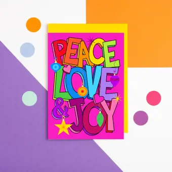 Peace Love & Joy Christmas Card