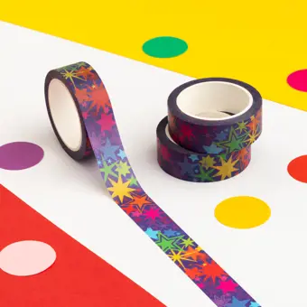 Colourful Christmas Stars Washi Tape