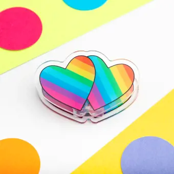 Colourful Hearts Paper Clip