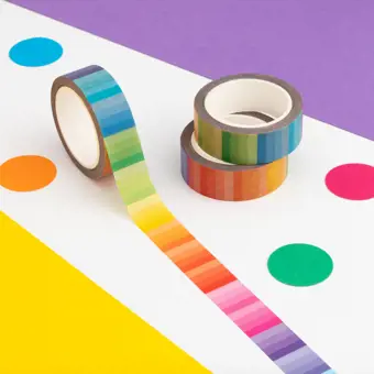 Pastel Rainbow Stripe Washi Tape