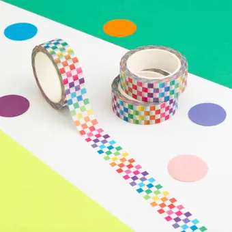 Colourful Checkerboard Washi Tape