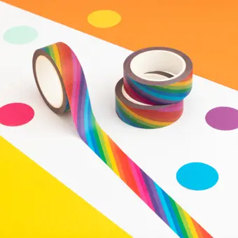 Bright Rainbow Stripe Washi Tape