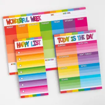 Set of 3 Rainbow Notepads