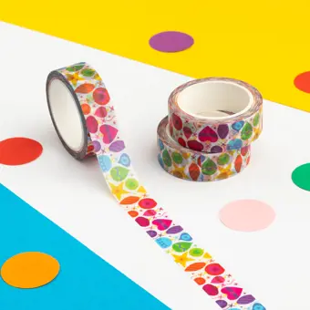 Rainbow Christmas Baubles Washi Tape